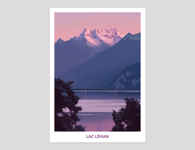 Pierre-Abraham Rochat - Plakat "Lac Léman – Dents du Midi"