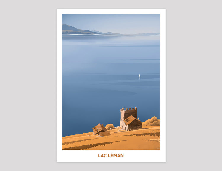 Pierre-Abraham Rochat - Plakat "Lac Léman – Le Grand Lac"