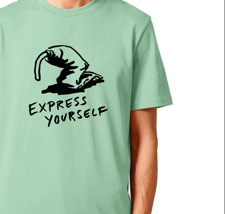 Pascale Osterwalder - T-Shirt "EXPRESS YOURSELF" (Misty Jade) Vorbestellung