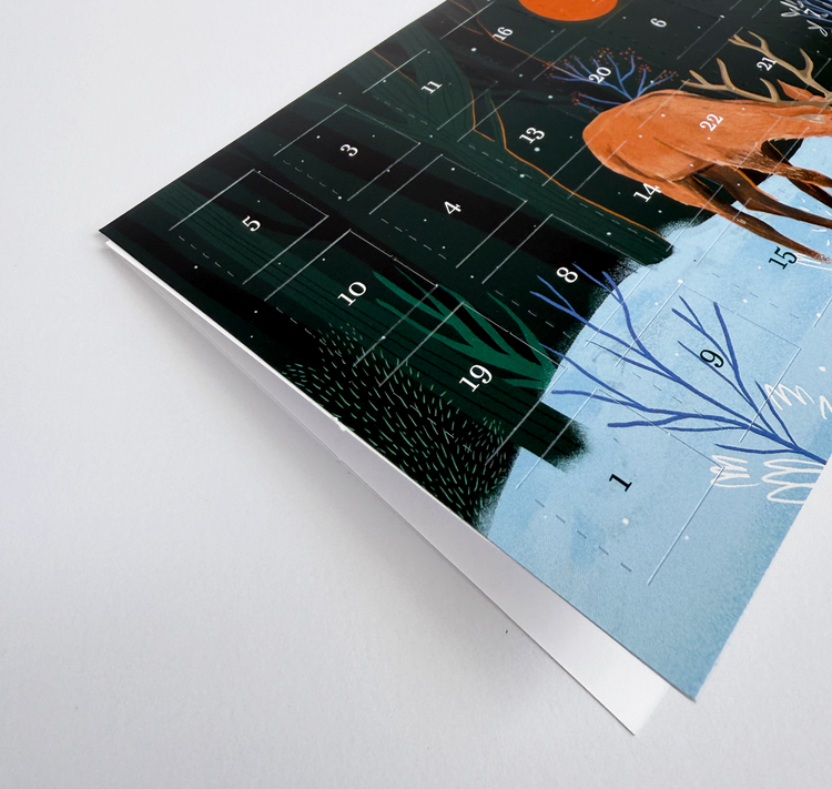 petrahilber - Adventskalender Postkarte "Hirsch"