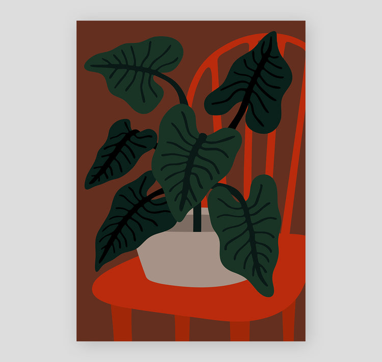 Lisa Voisard - Poster "Pianta sulla sedia rossa"