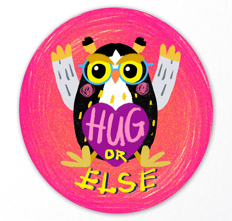 Plundernase - Sticker "Hug Or Else"