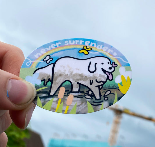 Plundernase - Sticker "Never Surrender”