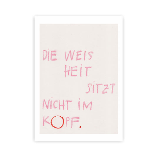 Gianna Bärtsch - Plakat "weisheit"