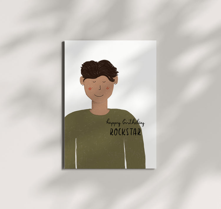 Pomba - Cartolina "compleanno rockstar"
