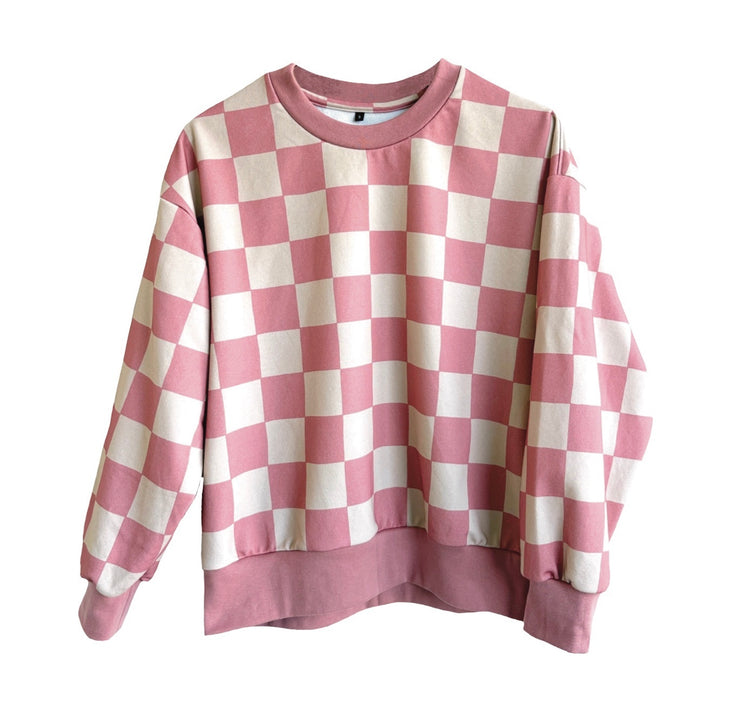 Karin Lena Schmid x Wild Sparkle - Boyfriend-Sweater "Karo Peach"