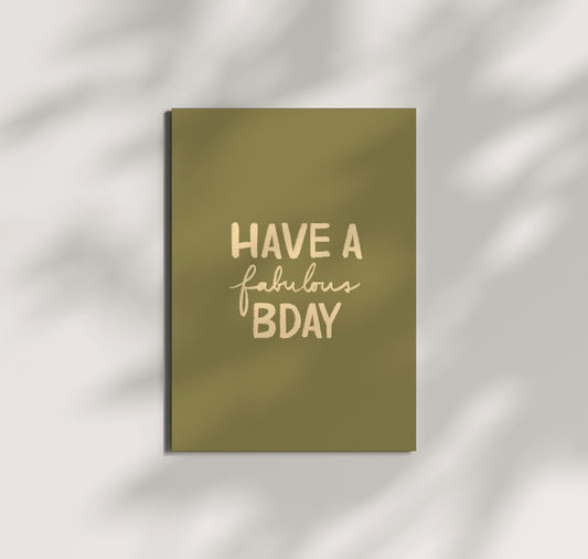 Pomba - Karte "FAB BDAY"