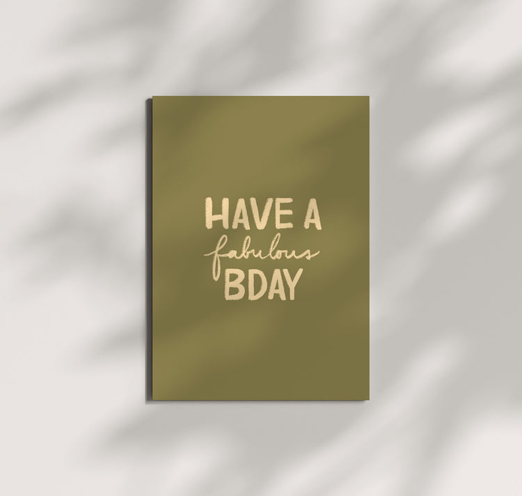 Pomba - Karte "FAB BDAY"