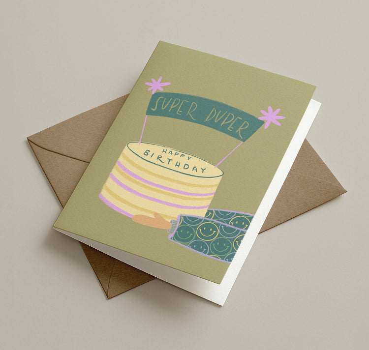 Pomba - Grusskarte "Super duper birthday"
