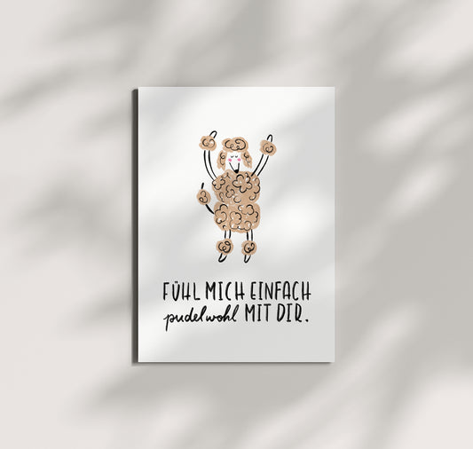 Pomba - Postkarte "Pudelwohl"