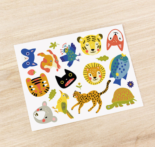 Takelwerk - Temporäre Tattoos "Freche Tierfreunde"