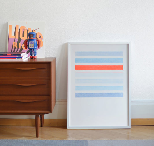 WHAT ABOUT NEON - poster "NEON°01" (rosso neon)