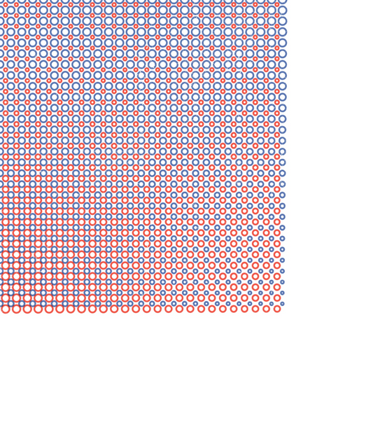 atelier gianna - Plakat "RisoRaster" (rotblau)