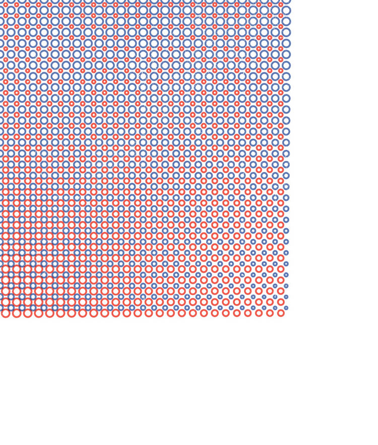 atelier gianna - Plakat "RisoRaster" (rotblau)