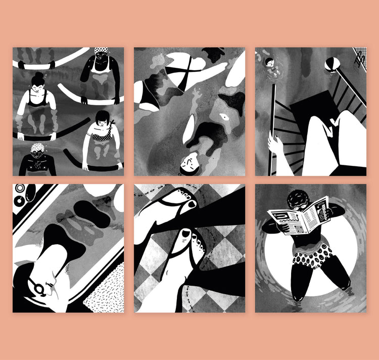 Line Rime - Set di cartoline "Baden"