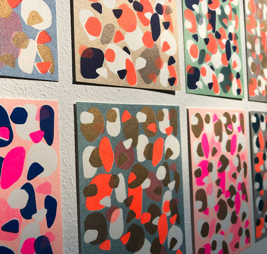 Aline Meier - Riso Postkarten A6 – 8er Set "OF MATCHING FAKE WILD WATERMELON"