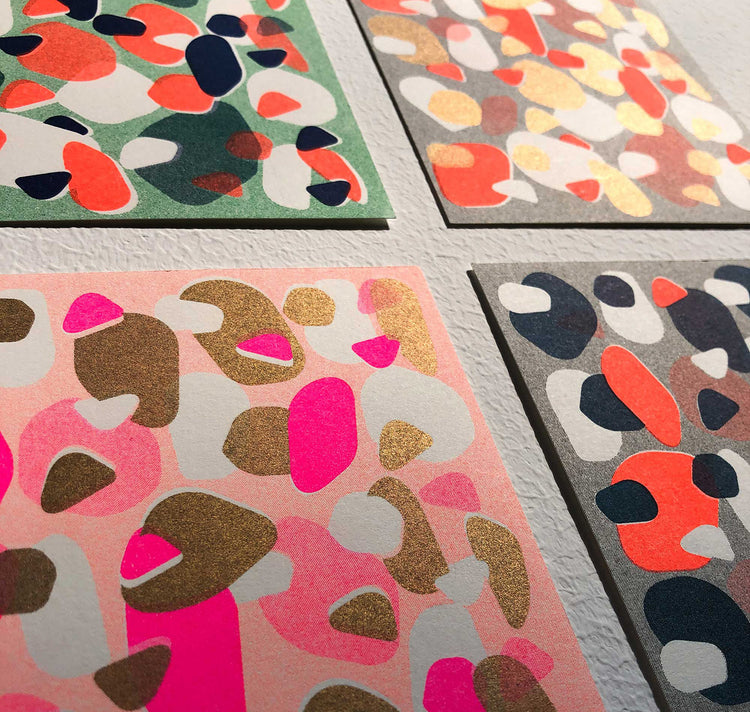 Aline Meier - Riso Postkarten A6 – 8er Set "OF MATCHING FAKE WILD WATERMELON"