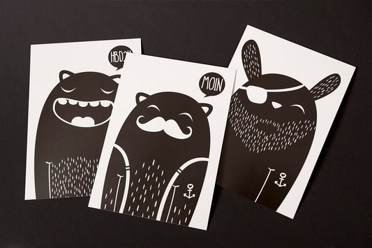 Clarissa Schwarz – 5er Postkartenset "Anchor Collection"