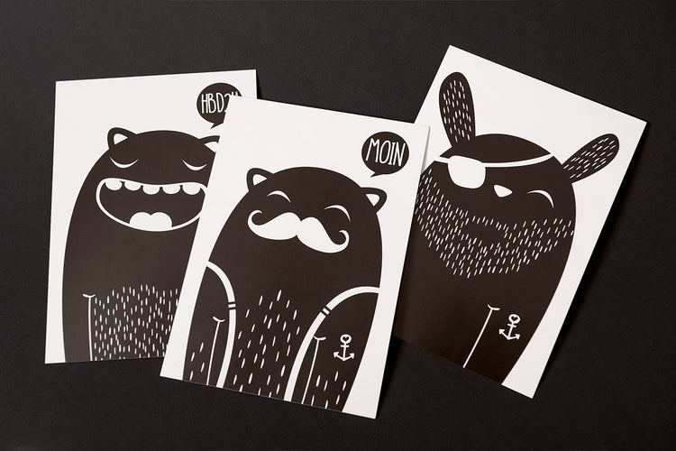 Clarissa Schwarz – 5er Postkartenset "Anchor Collection"