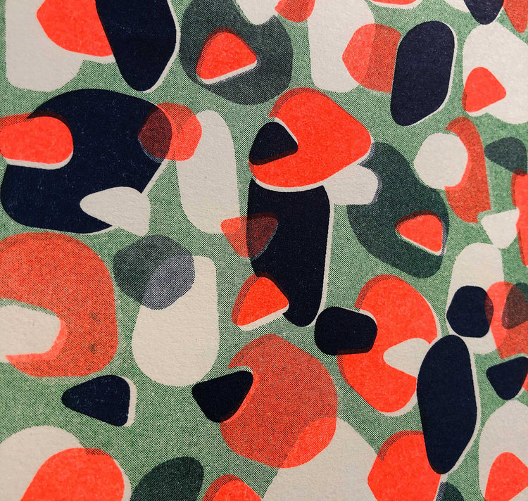 Aline Meier - Riso Postkarten A6 – 8er Set "OF MATCHING FAKE WILD WATERMELON"