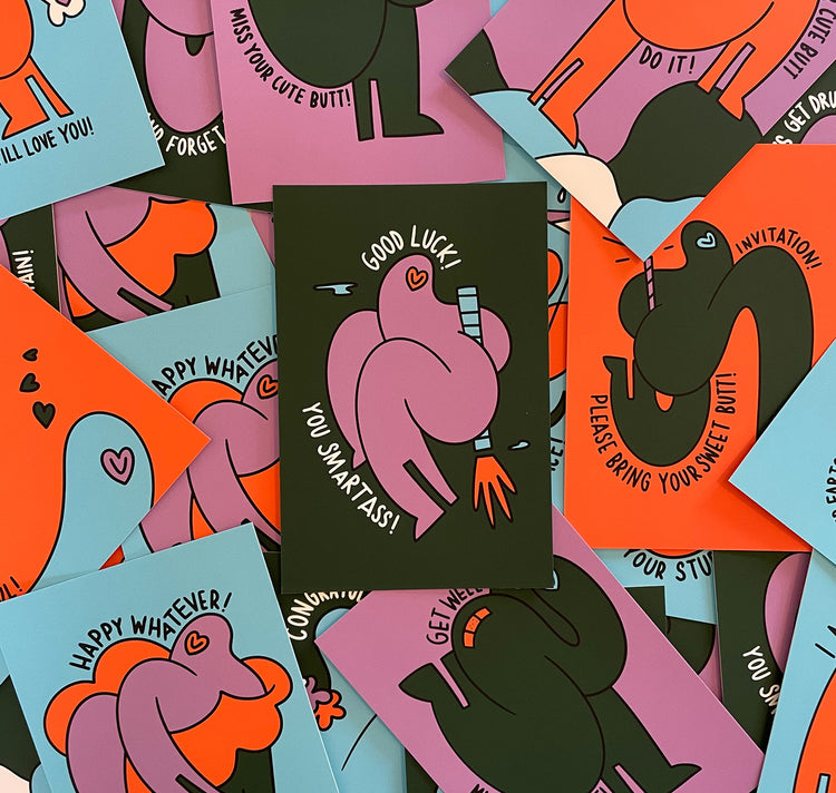 Alba De Zanet - Postkartenset "Butt Berties"