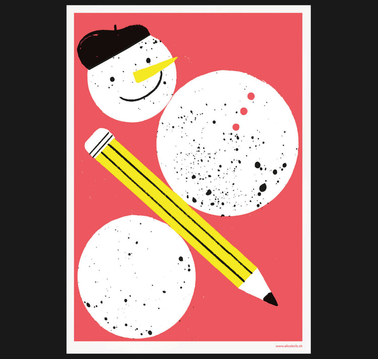 Alice Kolb - Plakat "Schneemann"