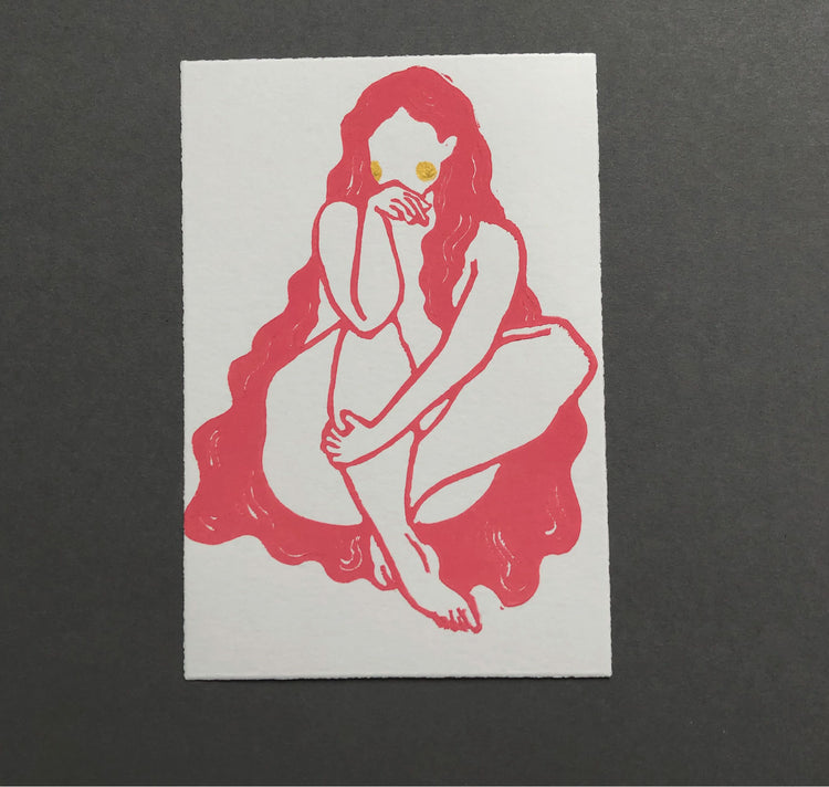 arion illustrato - Carta Linoleografia Originale "Giugno"