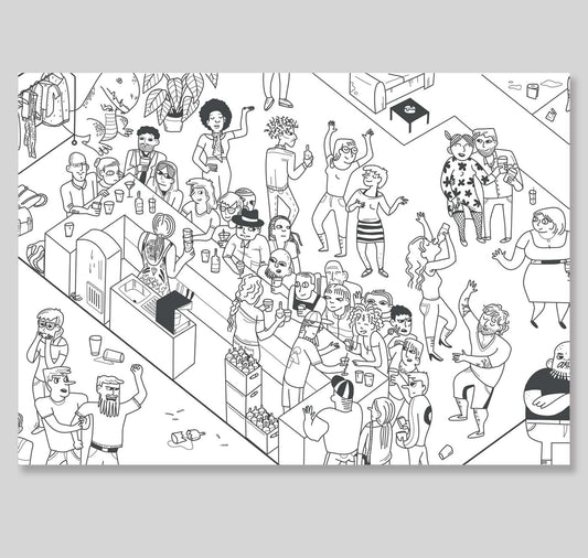 Rina Jost - Print "Party" (Wimmelbild)