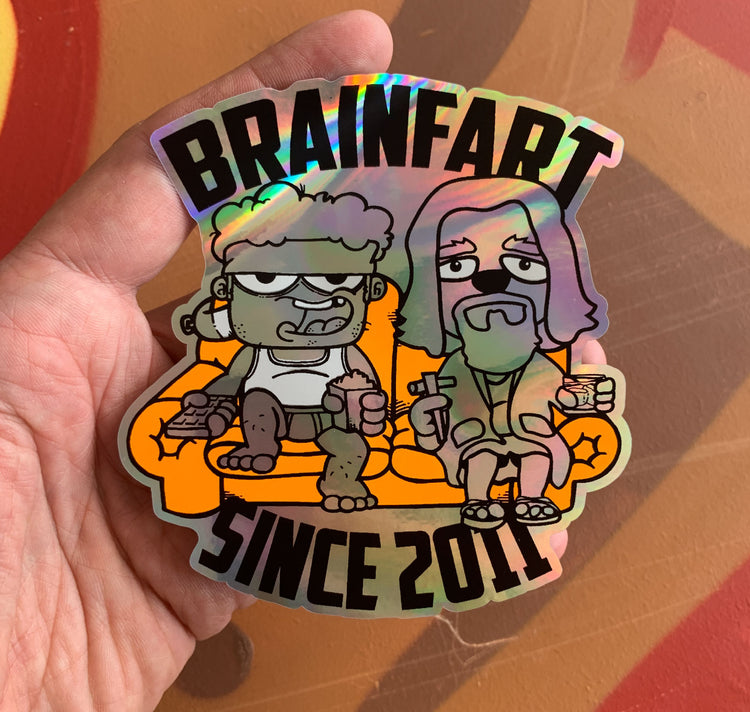 BRAINFART - 10 adesivi olografici Yeah Fartism!