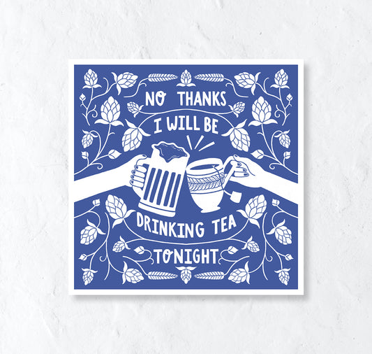 Carmen Saguer - Plakat "Drinking tea tonight"