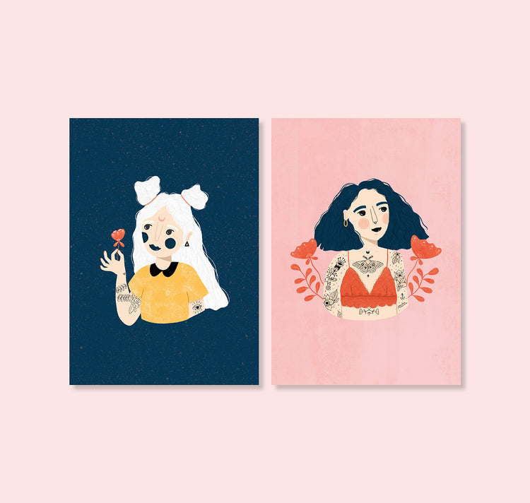 Carmen Saguer - Postkartenset "Girls"