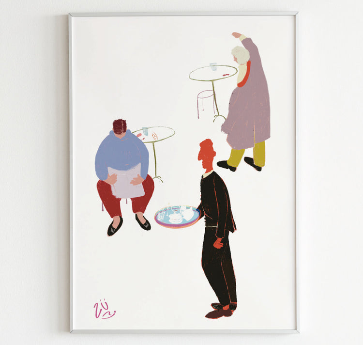 Company of Humans - Affiche "Corner coffee shop"