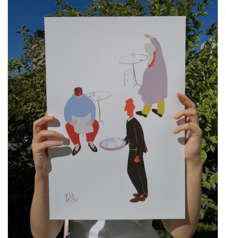 Company of Humans - Affiche "Corner coffee shop"