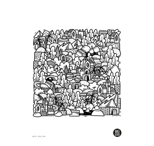 DRÜ EGG - Ausmalbild "Tessin" (Digital)