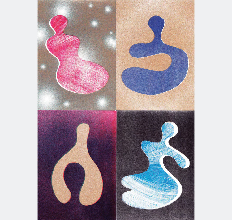 Dale Forbes Molina - Lot de 4 cartes postales Riso A6 "Version 2"