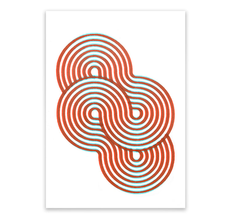 David Odermatt - Set di cartoline 2 "Tracce" (penplot)