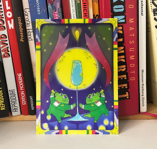 Veronica L. Montaño - carte postale émouvante "Prost ! ("L'ovulation s'adapte !")"