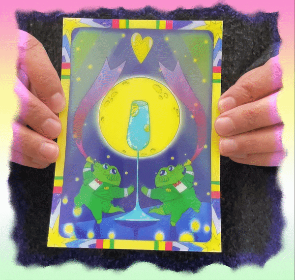 Veronica L. Montaño - carte postale émouvante "Prost ! ("L'ovulation s'adapte !")"