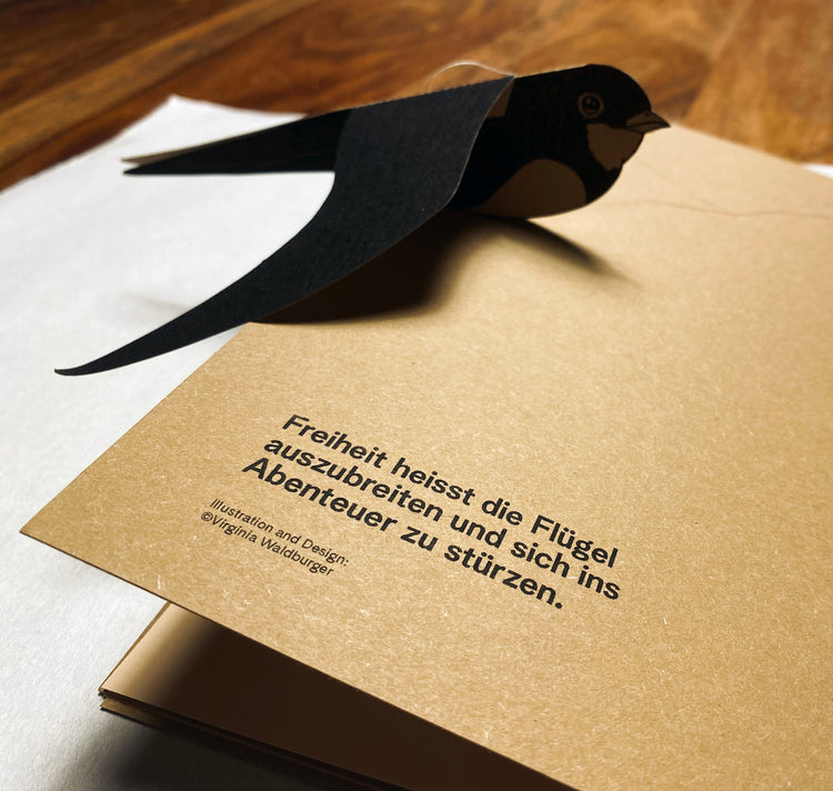 GINNY - Biglietto d'auguri "Rondine"