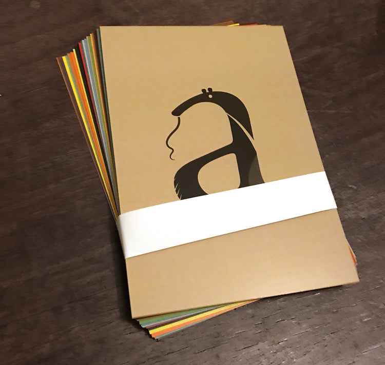 Hannes Oehen - Postkarten-Set "Tieralphabet" an 26 Karten