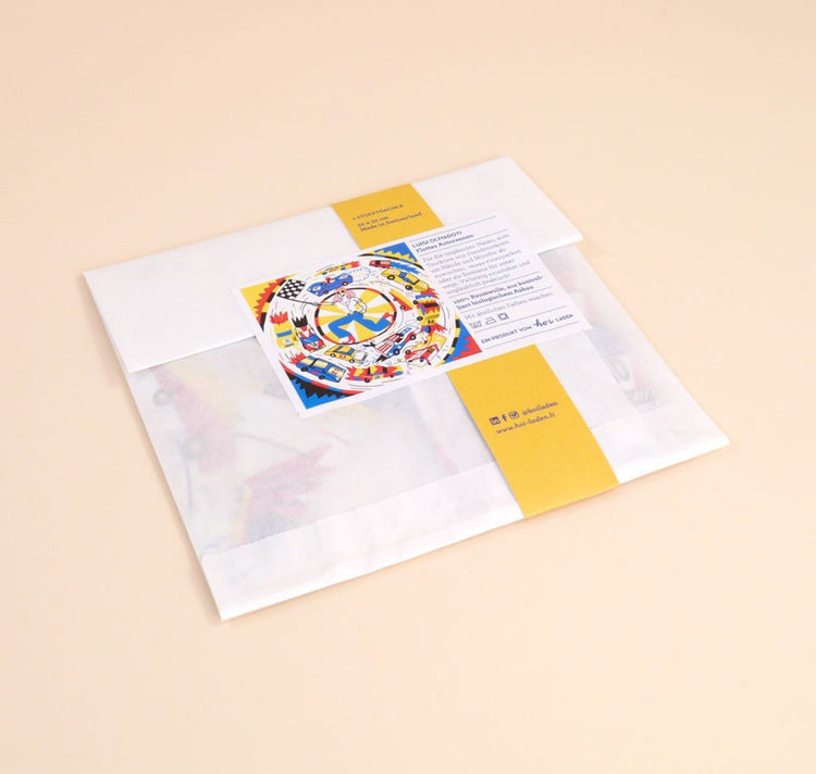 Hoi-Laden - Stofftüchlein "Flottes Autorennen"