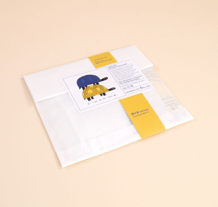 Hoi-Laden - Asciugamano di stoffa "Tartarughe - Finché mi ami"