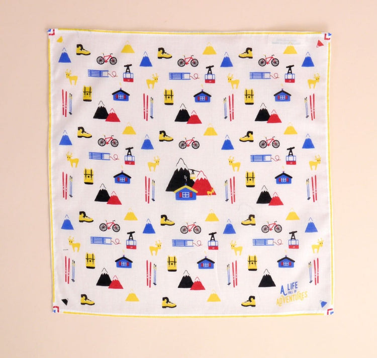 Hoi-Laden - Stofftüchlein "Unsere Alpen - A Life Full of Adventures"