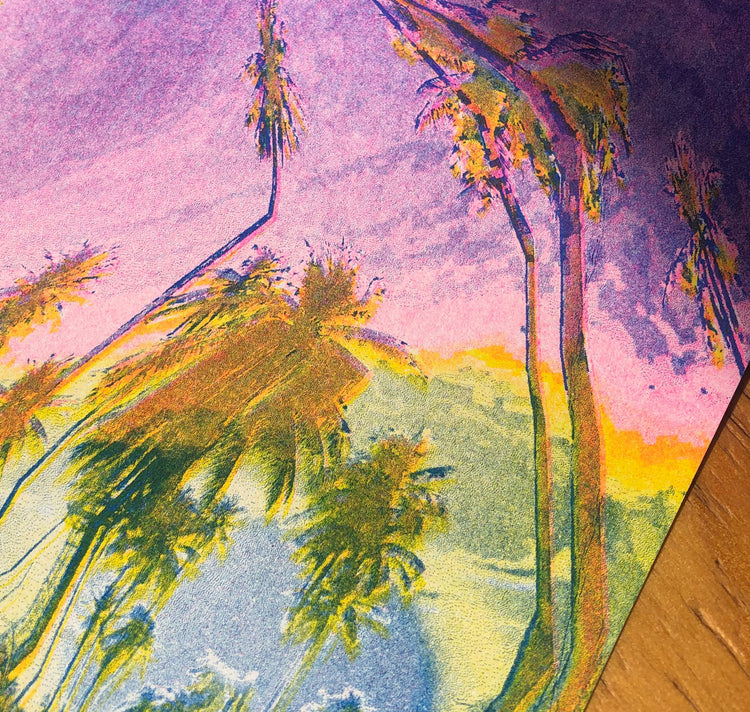 Aline Meier - Carte postale Riso A5 (lot de 2) "LOST IN PARADISE"