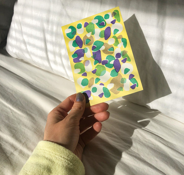 Aline Meier - Carte postale Riso A6 "MINCES MENTHE"