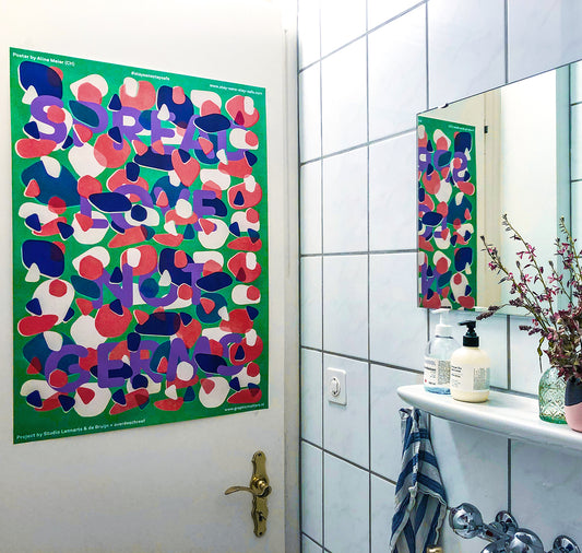 Aline Meier - Affiche A1 "Spread Love, not Germs"