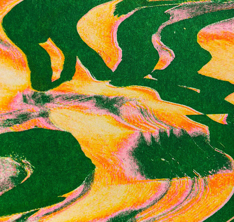 Aline Meier - Cartes postales Riso A6 - lot de 2 "LEMONADE DRIP"