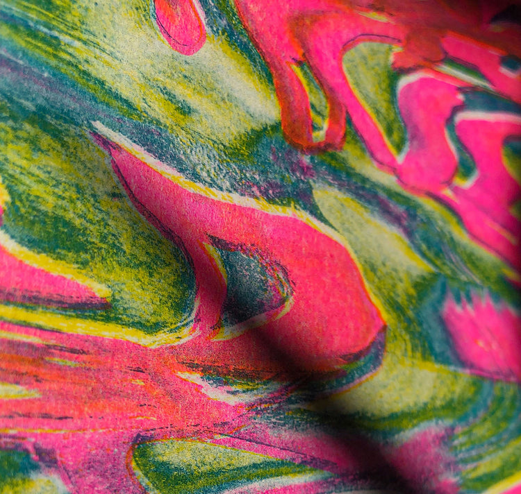 Aline Meier - Riso Postkarten A6 – 2er Set "COOL MELT"