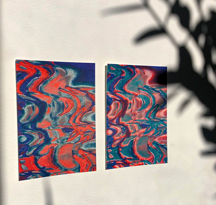 Aline Meier - Cartes postales Riso A6 - lot de 2 "BAD LIAR"