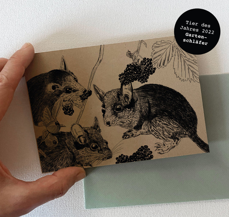 GINNY - Biglietto pieghevole "Garden Mouse"